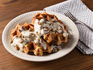 Waffles with Sausage Gravy